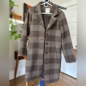 Abercrombie & Fitch Wool Blend Dad Coat Petite